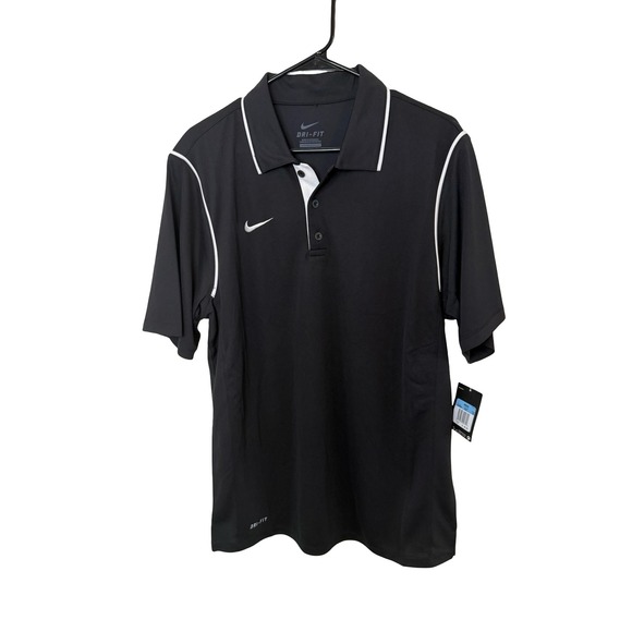 Nike Other - Nike Dri-FIT Mens Training Polo Shirt Black White Size M NWT